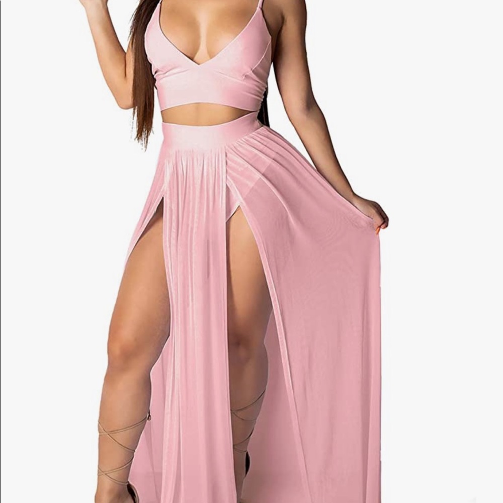 Crop Top Maxi Skirt